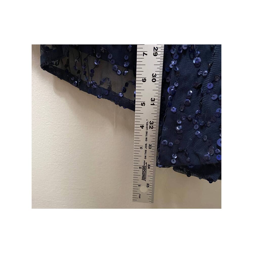 NWT ADRIANNA PAPELL DRESS GOWN 10 NAVY BLUE MOTHER OF THE BRIDE EVENING FORMAL - Picture 16 of 16